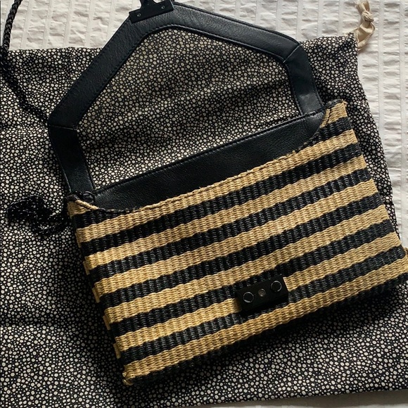 Loeffler Randall straw and leather purse - Picture 2 of 13